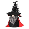 thumbnail image 2 of Wovilon Halloween Decor Halloween Doll Black Robe Rudolph Makeup Party Hat Faceless Doll Gnome, 2 of 6