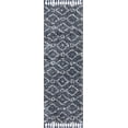 thumbnail image 4 of JONATHAN Y MERCER SHAG 2 x 8 Runner Rug, Mercer Plush Tassel Moroccan Diamond - Denim Blue/Cream, MCR105A-28, 4 of 4