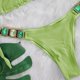 thumbnail image 5 of TaTaai Patchwork Strap Bikini for Women, Crystal Embellished Swimsuit Set, Elegant Two Piece Beach Vacation Wear with Glittering Details, Solid Color Style Gift, 5 of 8