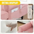 thumbnail image 6 of S-HOME Chenille Fabric Chaise Lounge Recliner Sofa in  with Comfortable Backrest Ideal for Bedroom or Office Use，Pink, 6 of 17