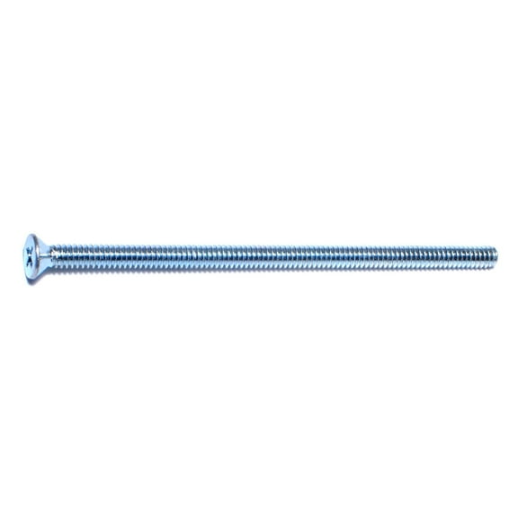 #10-24 x 4" Zinc Phillips Flat Head Machine Screws (12 pcs.)