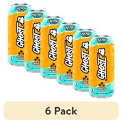 (6 pack) GHOST® ENERGY Zero Sugars Energy Drink, Tropical Mango, 16 fl oz Can