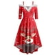 thumbnail image 3 of Vestidos Elegantes Para Mujer, Vestido Camisola de Navidad Para Mujer, Vestido de Cuello En V de Color Liso, Vestido de Fiesta Informal de Media Manga Para Mujer, 3 of 3