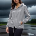 thumbnail image 5 of Mlzmgr Womens Jackets Lightweight Long Sleeve Zipper up with Pockets Waterproof Rain Coat for Women, 5 of 6