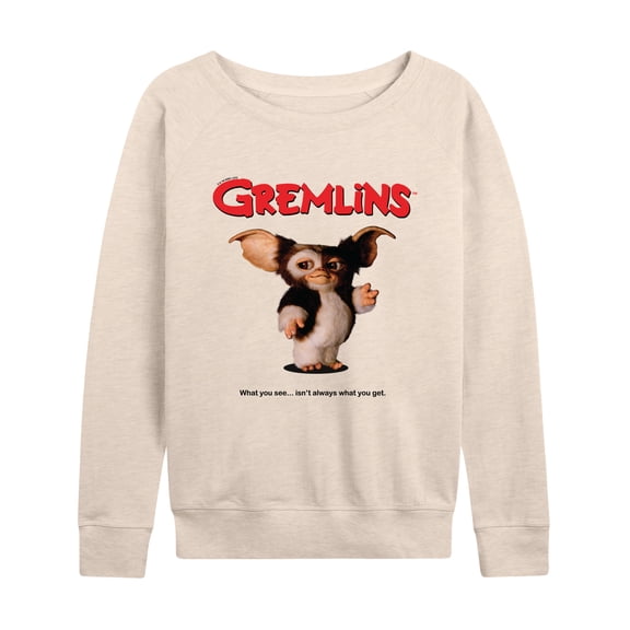 Gremlins - Original Movie Poster - What You See Isn’t What You Get - Women's Lightweight French Terry Long Sleeve Shirt
