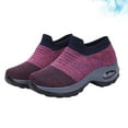 thumbnail image 2 of Zapatillas deportivas moradas de tejido moderno para mujer, transpirables, sin cordones, informales, para actividades al aire libre, talla 36, 2 of 7