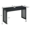 thumbnail image 5 of Northfield Weave Hall Console Table/Desk in Black Wood Finish, 5 of 6