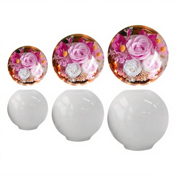 JDH Silicone Large Sphere Resin Mold, Big Round Ball Silicone Molds for Flower Preservation, DIY Handmade Craft Supplies
