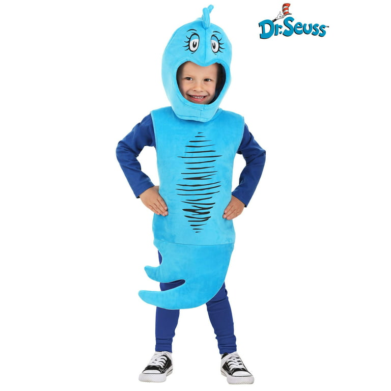Dr. Seuss Toddler Blue Fish Costume , 2T