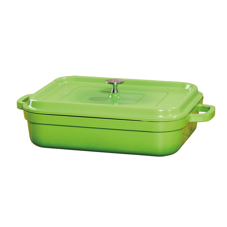 GET CA 010 G BK CC 5 qt Induction Roasting Pan Aluminum w Ceramic Coating Green Walmart