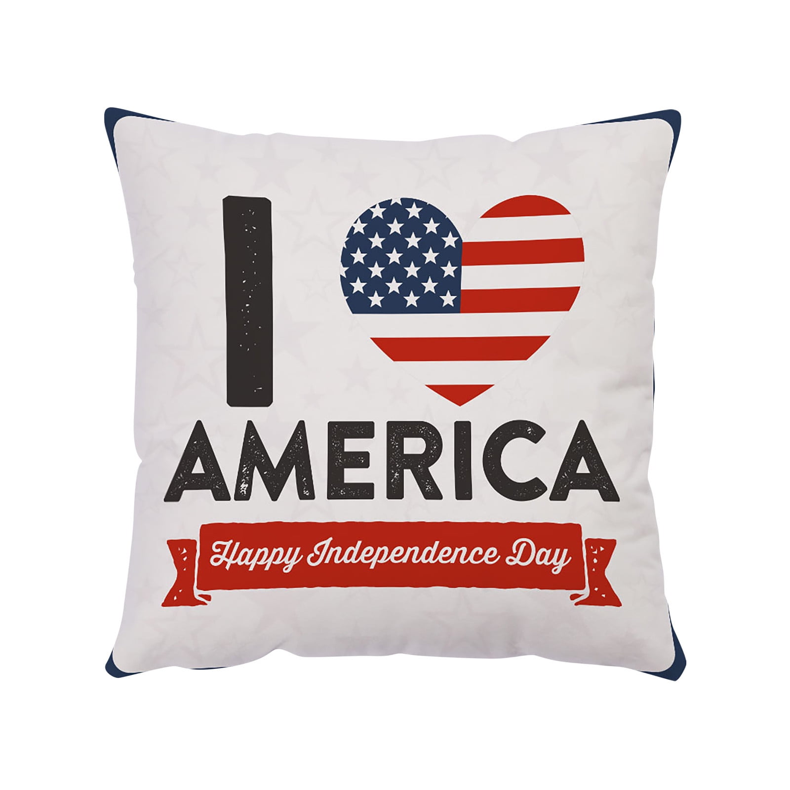 Baofu American Flag Pillow Cases Square Cotton Throw Pillow Covers Soft Breathable Independence Day Zipper Cushion Covers Decoration for Sofa Bed Livingroom 2PCS 20 x 20 inch