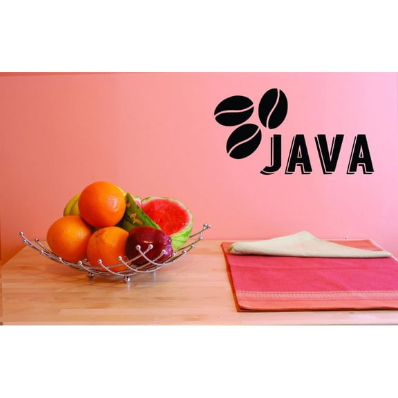 Custom Decals Java Wall Art Size: 12 X 12 Inches Color: Black