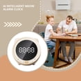 thumbnail image 4 of Altavoz compatible con Bluetooth Bearachild reloj despertador escritorio pantalla LCD blanco, 4 of 6