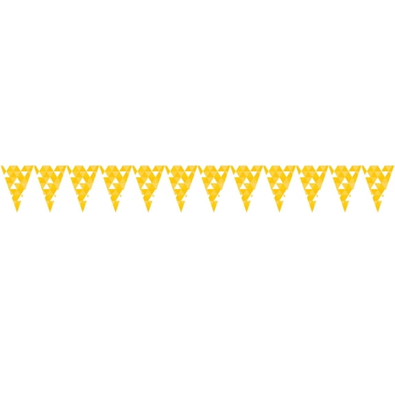 School Bus Yellow Fractal Flag Banner, each
