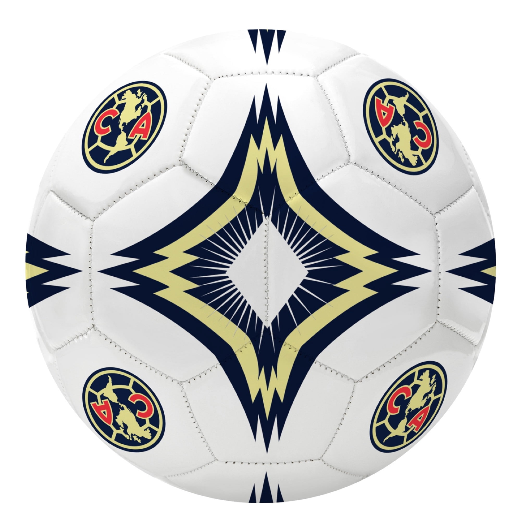 Icon Sports Club America Kaleidoscope Design Soccer Ball Size 5 [White]