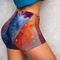 thumbnail image 4 of Pofeuu Vibrant Hummingbird Watercolor Art Print Workout Shorts for Women Scrunch Butt Lifting High Waisted Yoga Gym Seamless Booty Biker Shorts-Large, 4 of 8