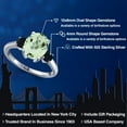 thumbnail image 2 of Gem Stone King 2.84 Ct Oval Green Prasiolite Black Onyx 925 Sterling Silver Ring, 2 of 6