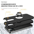 thumbnail image 5 of AIOVETEAB for iPhone 14 Case & iPhone 13 Case,Silky Soft Touch Heavy Duty Protective Cover with Ring Holder Kickstand Magnetic Phone Case,Black, 5 of 7