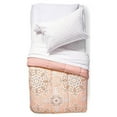thumbnail image 3 of Dawn 7-Piece College Dorm Bedding Bundle in Dina, Twin XL Comforter Set, Sheets, Pad, Pillow & Blanket, Pink & White, Medallion & Floral, 3 of 6
