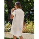 thumbnail image 5 of Vestido Zeagoo casual de algodón primaveral con cuello en V y bolsillos, 5 of 6