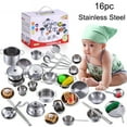 thumbnail image 5 of Educational Kids Kitchen Play Set 16 Piece Cookware Pots Pans Utensils Toy Cooking Pretend Learning Activity 16PCS, 5 of 7