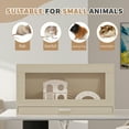 thumbnail image 4 of Pefilos 33" Wooden Hamster Cages, Guinea Pig Hutch with Independent Storage Cabinet, Small Animal Pet House for Indoor, Dark Beige, 4 of 7