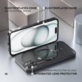 thumbnail image 7 of Entronix 2-in-1 Magnetic Shiny Clear Case Compatible with iPhone 15 Plus with Screen Protector, Black, 7 of 7