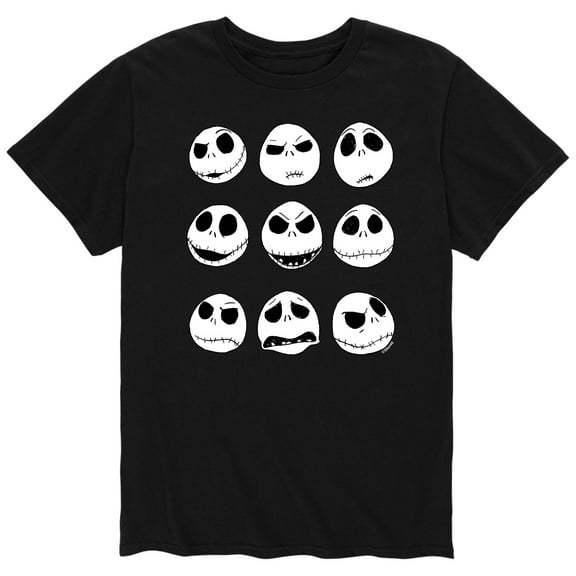The The Nightmare Before Christmas - Jack's Facial Expressions - Men's Short Sleeve Graphic T-Shirt