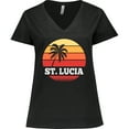 thumbnail image 3 of Inktastic St Lucia Vacation Travel Cruise Women's Plus Size V-Neck T-Shirt, 3 of 5