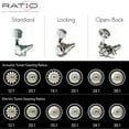 thumbnail image 4 of Graph Tech Electric Locking 6-In-Line Contemporary Mini 2 Pin Tuned Machine Heads Chrome, 4 of 5