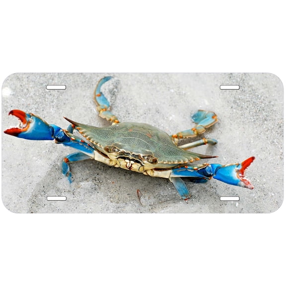 Blue Crab Novelty Car Auto License Plate