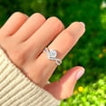 thumbnail image 3 of MomentWish 2 Carat Moissanite Promise Ring for Women Simulated Diamond Engagement Rings Anniversary Valentines Day Jewelry Gift-Size6.5, 3 of 9
