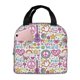 thumbnail image 1 of Fotbe Peace Love and Dove Flower Power Bolsa Térmica con Estampado y Forro de Aluminio Grueso Bolsa de Almuerzo con Bolsillo Frontal para Hombres y Mujeres, Ideal para Trabajo, Escuela, 1 of 8