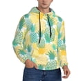 thumbnail image 2 of Naloa Pineapples1 Men's Casual Hooded Collar Drawstring Hoodies Pullover Sweatshirts Casual Long Sleeve Shirts-4X-Large, 2 of 7