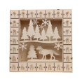 thumbnail image 1 of Cajón de madera tallada Día de Navidad Día de Adviento Calendario Luces LED, 1 of 4