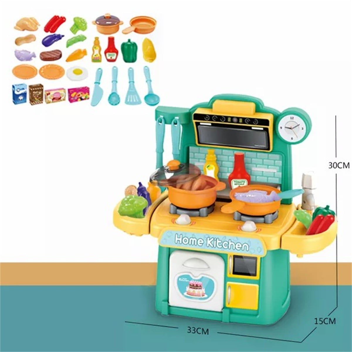 Eapura Play Kitchen Accessories, Kids Kitchen playset with Music and  Lights