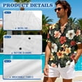 thumbnail image 5 of Jeiento Tropical Couple Matching Outfits Flowers Shirts for Men Vacation Shirt Womens Summer Casual Loose Beach Split Long Maxi Dress with Pockets Husband and Wife Matching Outfits, 5 of 6