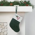 thumbnail image 5 of CuiLiyq Christmas Stockings with Initials, Green Knitted Xmas Stocking, Christmas Party Fireplace Family Hanging Stocking Decorations (7.8 Inch, Letter-Q), 5 of 5