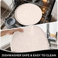 thumbnail image 5 of RLESO Waterproof Dog Food Mat-Silicone Pet Food Mat Dog Food Bowl Mats Cat Water Mats Eating Tray,Non-Slip Pet Placemat with Lip for Messy Drinkers to Protect Floor,Beige 11"×11", 5 of 16