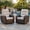 Brown/Light Brown, variant on LayinSun Oversized Wicker Outdoor Swivel Glider Recliner with Adjustable Backrest & Footrest, Patio Reclining Lounge Chair