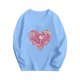 thumbnail image 5 of Blusas y camisas de manga larga con cuello redondo CUHK Top estampado de cuello redondo para primavera y verano Jersey informal Camisa básica de manga larga para niños y niñas Blusa de poliéster para, 5 of 6