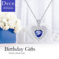 thumbnail image 3 of TINGN Heart Birthstone Necklace for Women 2CT Heart Cut Birthstone Pendant Necklace Valentines Mothers Day Anniversary Christmas Birthday Gifts for Women Mom, 3 of 7