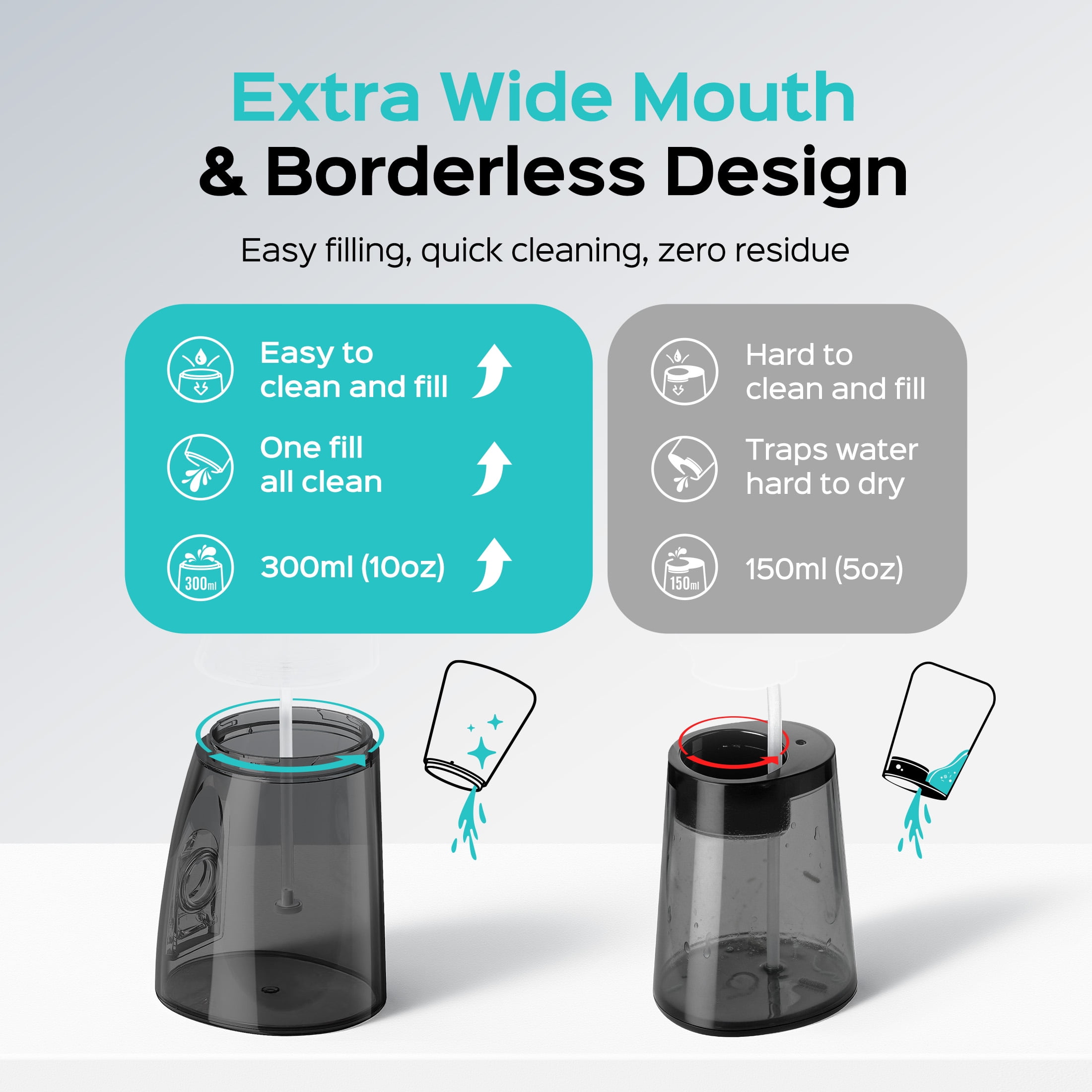 COSLUS CX51 Portable Water Flosser for Teeth,3 Modes 6 Intensity Professional Electric Water Dental Pick for Sensitive Gums, Braces for Travel Home Black