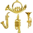 thumbnail image 1 of 4 Pcs Mini Instruments de Musique en Plastique pour Maison de Poupée Modèle de Saxophone Trompette Réaliste Décorations, 1 of 5