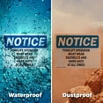 thumbnail image 6 of (2 Pack) Forklift Operators Must Wear Seatbelts And OSHA Notice Sign 10 Inch X 7 Inch Plastic Sign, Weather Resistant, UV Protected for Workplace, Business, and Construction Site, Made, 6 of 8