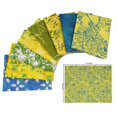thumbnail image 5 of Soimoi 8 Pc Fat Quarter Bundle,BatikPrint 18"x 22"DIY Patchwork-100% CottonPre-Cut Quilting Fabric Green, Blue & Yellow, 5 of 7