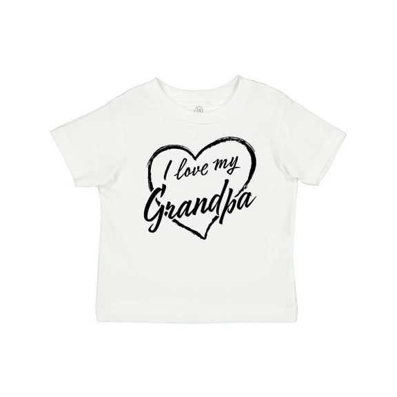 Inktastic I Love My Grandpa in Black Chalk Heart Boys or Girls Baby T-Shirt
