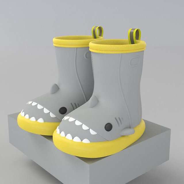 Three-dimensional Cartoon Shark Children's Rain Boots Baby Non-slip Rain Boots