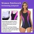 thumbnail image 6 of iEFiEL Womens One Piece Swimsuit Rash Guard Open Back Boyshorts Jumpsuit Swimwear Bathing Suit, 6 of 7