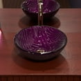 thumbnail image 4 of Novatto Viola TIG-8123PBN Hand Painted Purple Glass Vessel Sink w/ Brushed Nickel Drain and Mouning Ring, 4 of 4